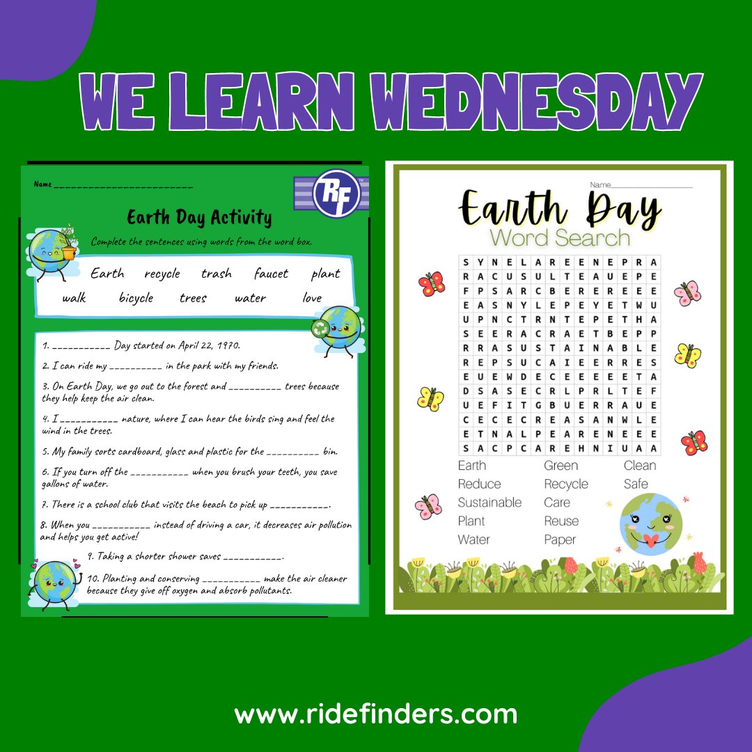 teamridefinders's tweet photo. Just in time for #EarthDay! Print some fun Earth Day activities for elementary school-aged kids: https://t.co/T2FhYb05bH
#sustainability #welearnwednesday #EarthMonth https://t.co/0CLDOHcZm0