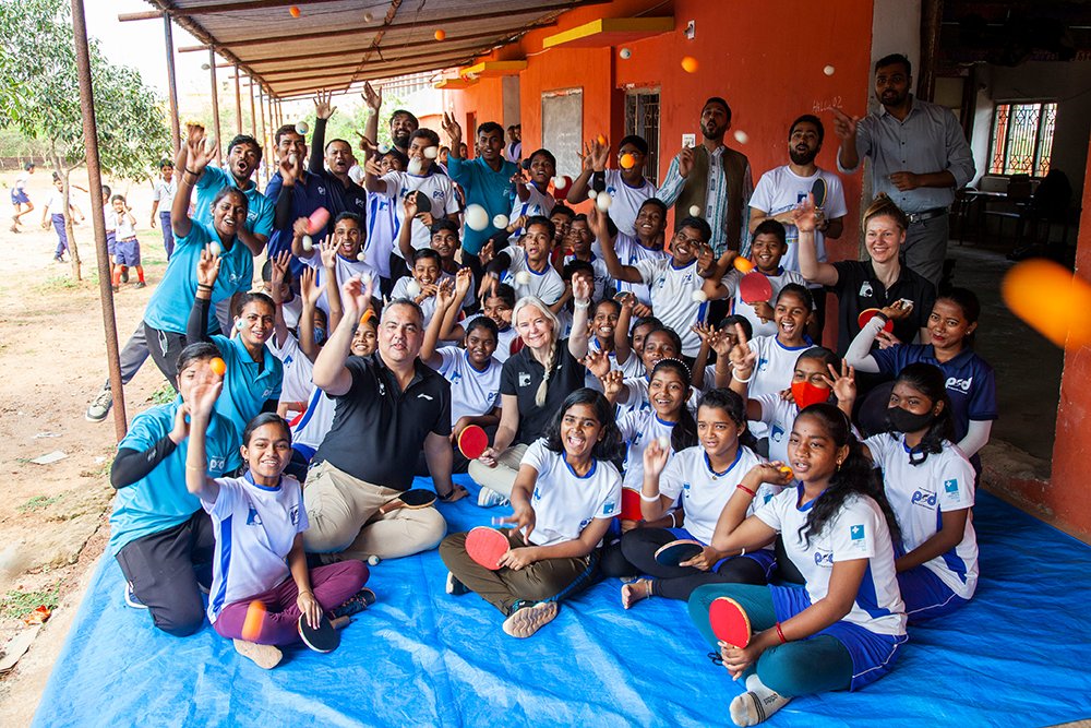 ittffoundation's tweet photo. Commemorating the International Day of Sport for Development and Peace #IDSDP 

Visiting @ProSportDev in Bhubaneshwar, India, our team witnessed the power of #tabletennis to bring people together, build confidence, and promote #genderequality. 

Details⤵️
https://t.co/XialPMDO6a https://t.co/02mATO6lVQ