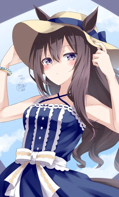 38/100日暑くなってもきたので、バカンスドーベルさん。#メジロドーベル 