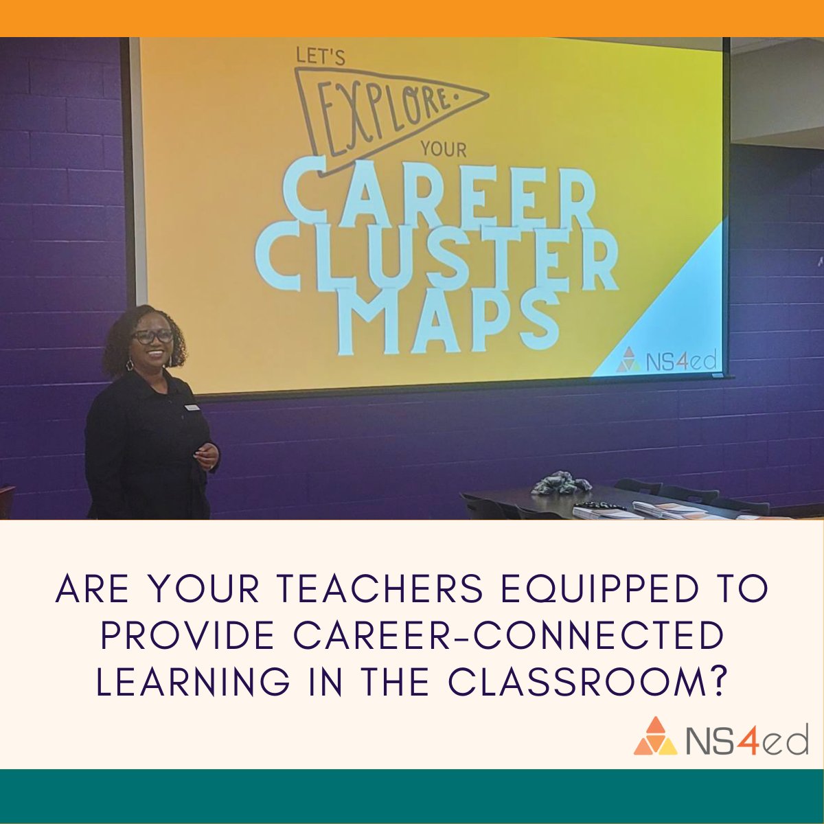 Alicia Bennett provided professional development to teachers of <a href="/MauryCoSchools/">MauryCoPublicSchools</a>, reviewing career pathways of their CTE programs and understanding how local labor market information impacts the classroom.  Learn more about NS4ed's PD program: zurl.co/YdTg