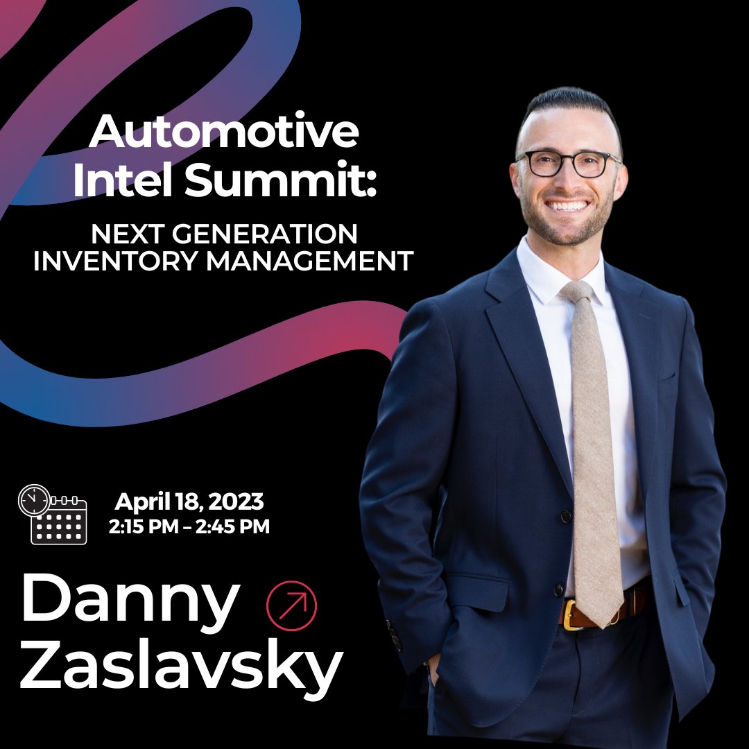 ️Join Danny Zaslavsky at <a href="/AutoIntelSummit/">AutoIntelSummit</a> for his session on Next Generation Inventory Management. Learn how to supercharge your business and stay ahead of the game. 🔋

Learn more: bit.ly/43cd8GZ  

#AutoIntelSummit23 #VINCUE #VINCUEauto