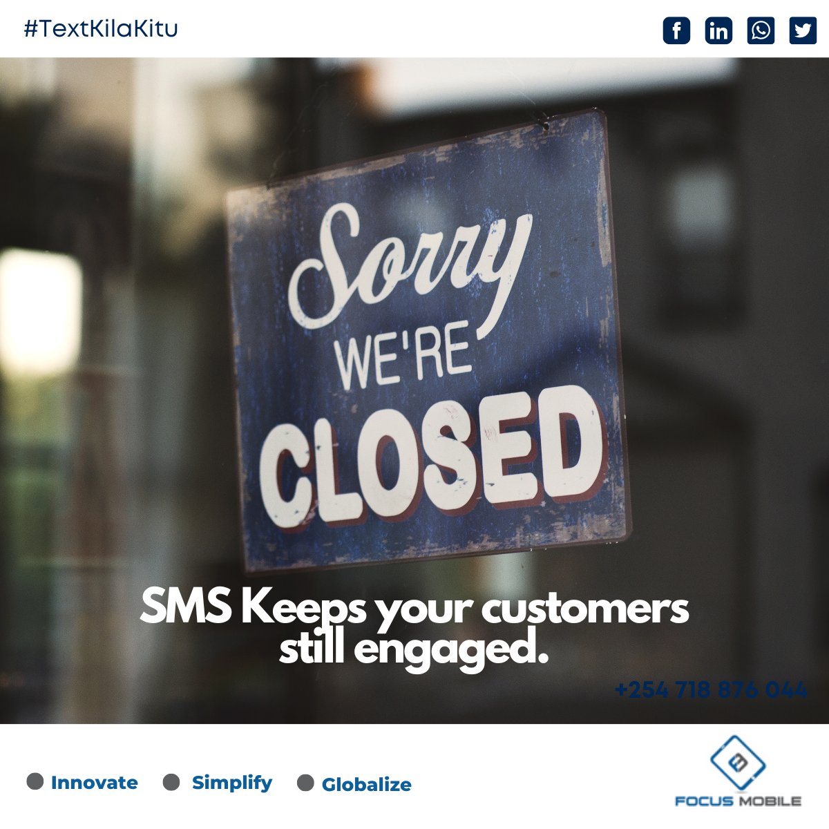 SMSLeopard's tweet photo. Closing your business for #Easter? Inform your customers about your schedule & keep the conversation going with your customers. SMS is direct, reliable & affordable! Get connected today: https://t.co/4yj5V0NkWb #SMSLeopard #FocusMobile #TextKilaKitu https://t.co/RffEvRjUle