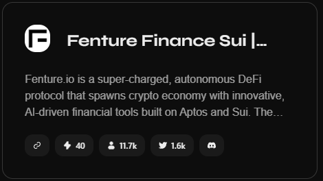 Fenturers 🔥

We are currently No.14 on <a href="/zealy_io/">Zealy</a> Trending Communities and have over 11K participants🚀

The only way is up 🔥

Remember 1XP = 1 $FFD for #Airdrops 

#Sui #Aptos #SuiEcosystem #AptosEcosystem #FentureFinance #AptosLaunch