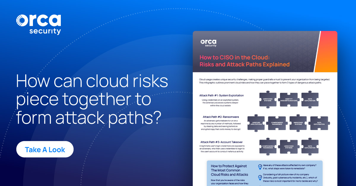 orcasec's tweet photo. A picture is worth a thousand words.πΌοΈ In this #infographic, you'll learn about the prominent #cloudrisks and see how they can piece together to form dangerous #attackpaths, as well as what you can do to protect your org: https://t.co/soDe1vCApq
#CISO #HowtoCISO #cloudsecurity https://t.co/AF0sg9pBUH