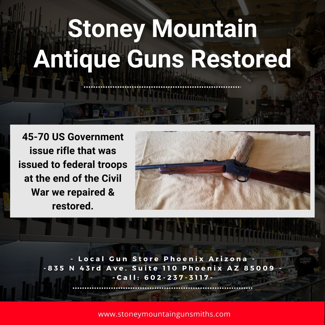 Expertly restoring historic firearms like the 45-70 US Government rifle, issued to federal troops after the Civil War, is our passion. We take pride in preserving these pieces of history for generations to come.
.
#restoration #antiquegunsn #ammonition #gunrepair #stoneymountain