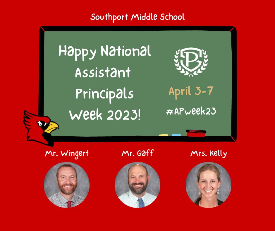 Thank you, Mr. Wingert, Mr. Gaff, and Mrs. Kelly! <a href="/SouthportMiddle/">Southport Middle</a>