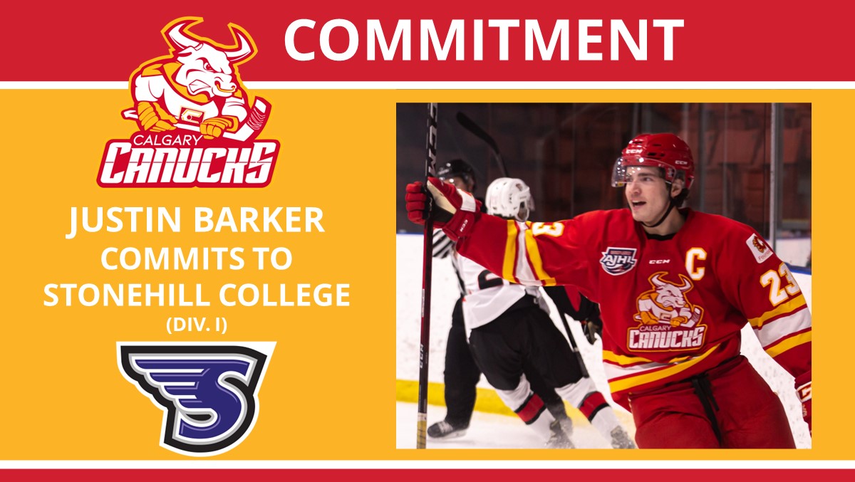 The Calgary Canucks are proud to announce that our Captain Justin Barker has committed to Stonehill College! @StonehillHockey  #Nucks

calgarycanucks.ca/justin-barker-…