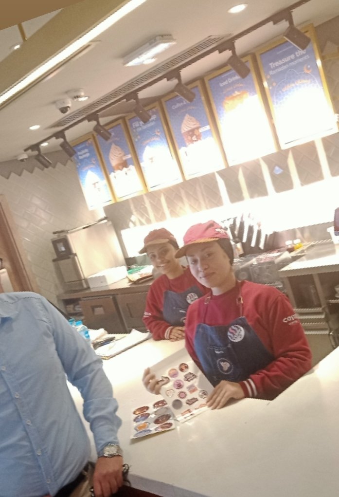 SamShovav's tweet photo. Specially Thanks to the two wonderful and cutest barista I have ever met in "Alexandria, Egypt" for thier continuous hospitality and smiles.. Type "Super Heroin Barista" for "Kholoud" and "Habiba" who are working in "Asafra Branch"
@CostaCoffee @CostaCoffeeUAE https://t.co/kEKGQvUs40
