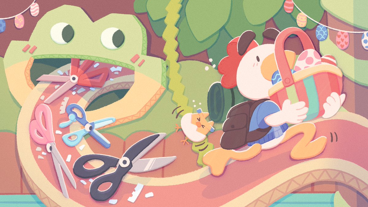 Happy Easter everyone!

Hope it's filled with good food and relaxation ❤️

PaperKlay art by <a href="/Roker_Flower/">Xana Prudencio @xanaroker.bsky.social</a>