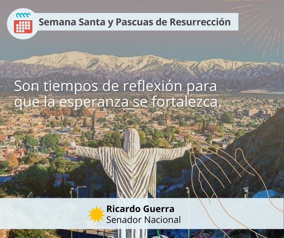 RicardoGuerraLR's tweet photo. 🗓️Semana Santa y Pascuas de Resurrección 

Porque son tiempos de reflexión para que la esperanza se fortalezca, compartamos estos días con nuestros seres queridos.

#SemanaSanta2023 https://t.co/yEmURosRnv