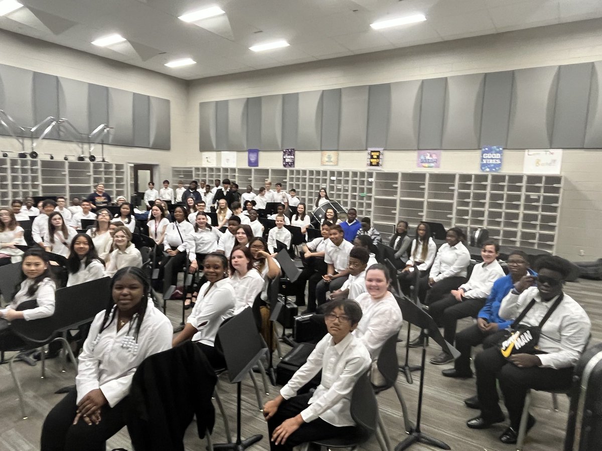 7th Grade Band excited &amp; ready to play @ JBM Concert Festival.  Thank you Joe Presley &amp; Grenada HS Band for all your help &amp; support today. ⁦<a href="/PartnerMiddle/">Partnership Middle School</a>⁩ ⁦<a href="/SHSjacketband/">shs_band</a>⁩