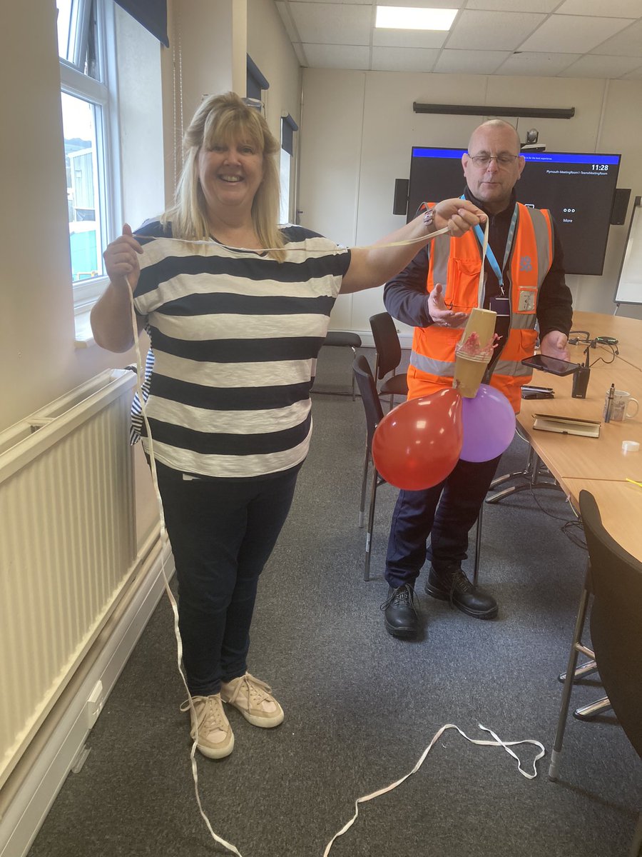 KathPlymDep's tweet photo. Following a meeting yesterday we had a team building session. Colleagues worked with people they wouldn’t usually work with and rose to the #EggDrop challenge! Much fun was had, some competitiveness and a little sabotage! 
#FunAtWork 
#CreativeThinking
#ProblemSolving https://t.co/UZ5Syvd3D0