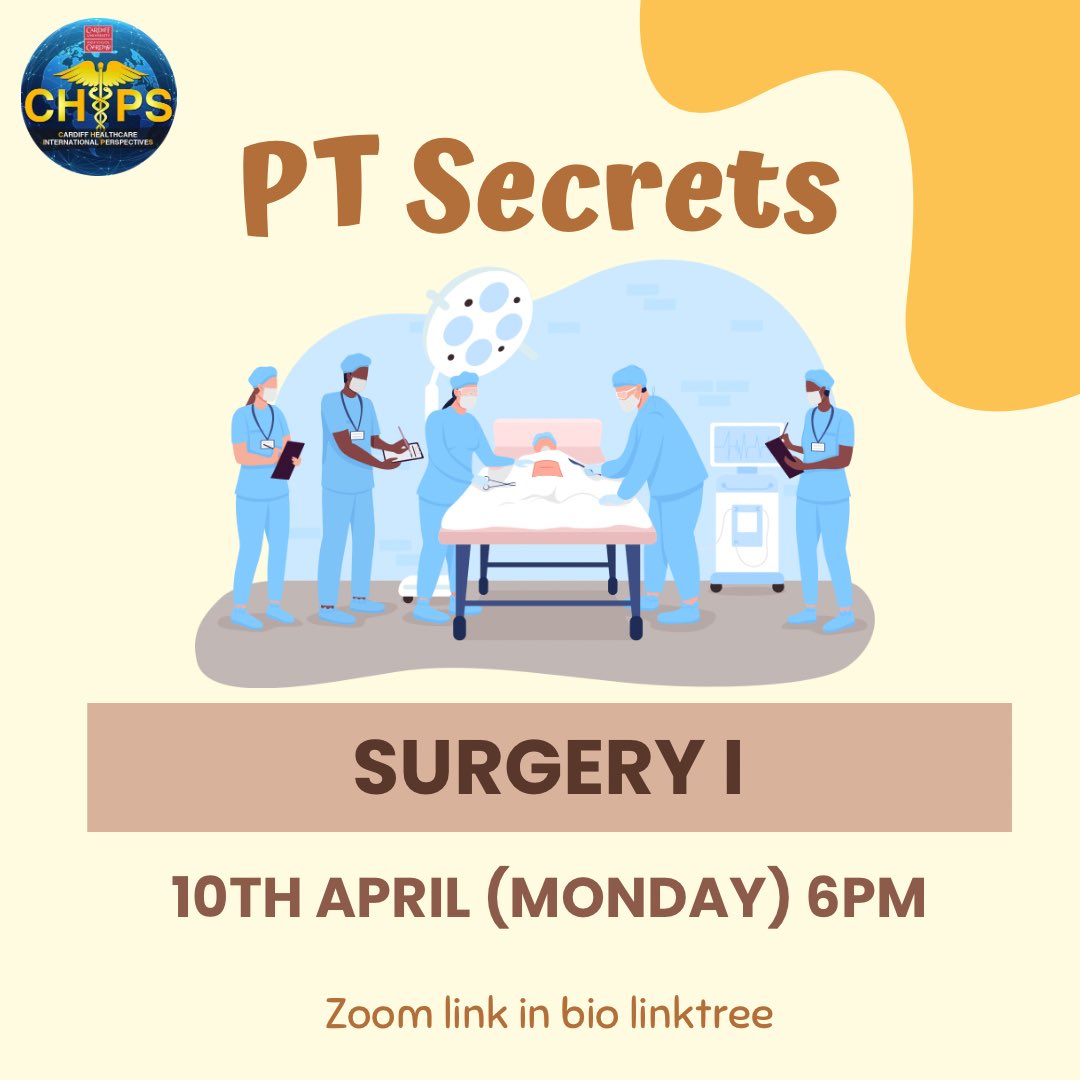 chips_cardiff's tweet photo. PT Secrets: Surgery (Part 1)
📆 10th April (Monday)
🕕 6PM (BST)

PT Secrets: Surgery (Part 2)
📆 11th April (Tuesday)
🕕 6PM (BST)

🔗 https://t.co/BFJN1jPbeS https://t.co/qCEsICEo7B