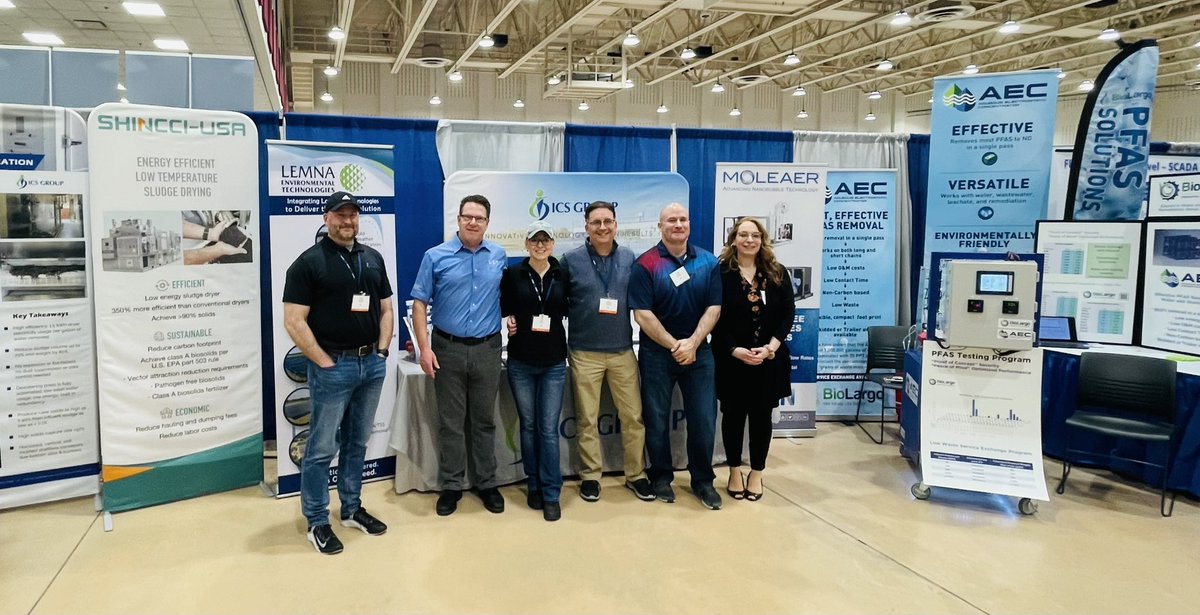 ICSGroup4's tweet photo. Stop by and see our team at WRWA @BioLargo @moleaer @ShincciUsa #lemna #pwtech https://t.co/6v1MkriZD1