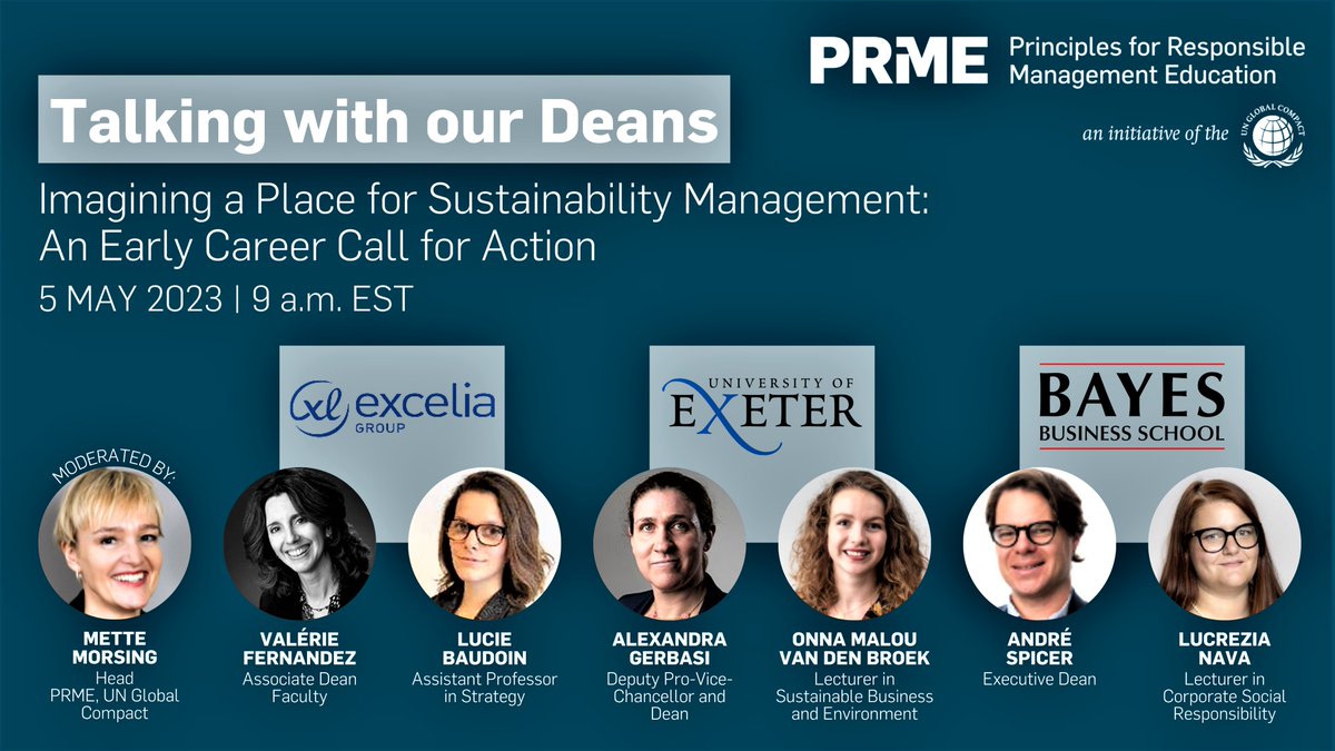 How can #businessschools do more in solving social-ecological challenges? 

Join me & the other panellist as we sit down with Mette from @PRMESecretariat to discuss how we can encourage & reward #interdisciplinary efforts to solve #grandchallenges.

bit.ly/3GiYzHW