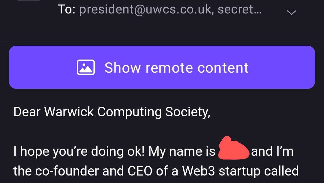 Warwick CompSoc tweet media