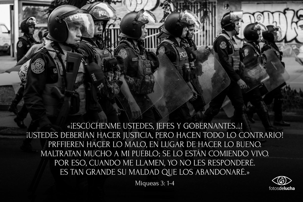 《¡Escúchenme ustedes, jefes y gobernantes ...!¡Ustedes debieran hacer justicia, pero hacen todo lo contrario!Prefieren hacer lo malo, en lugar de hacer lo bueno.Maltratan mucho a mi pueblo; se lo están comiendo vivo.Por eso,cuando me llamen, yo no les responderé.》Miqueas 3: 1-4