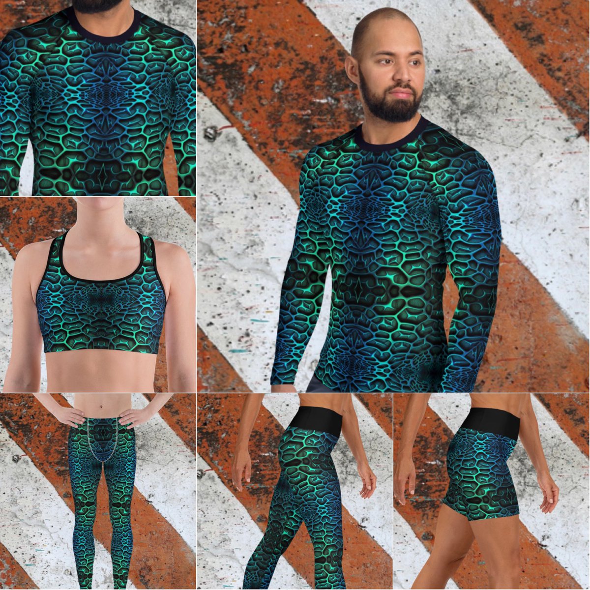 hazrdrave's tweet photo. Check out our CYBERSKINZ collection at https://t.co/Us9qgmOEnS

 #raveclothing #festivalclothing #activewear #techwear #gothclothing #cyberpunkclothing #psychedelicart #cyberpunkart #visionaryart #raver #cybergoth #cyberpunk #clubkid https://t.co/NUxjdXXqnz