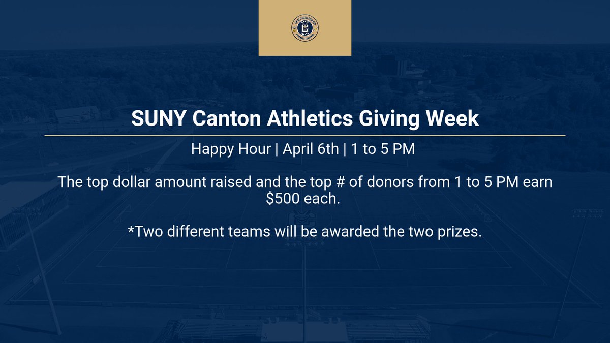 rooathletics's tweet photo. ATHLETICS GIVING WEEK CHALLENGE ALERT! 🚨🚨

HAPPY HOUR THURSDAY | The top dollar amount raised and the top # of donors from 1 to 5 PM Thursday (4/6) earn $500 each.

*Two different teams will be awarded the two prizes. https://t.co/Nr7BsC4z9S