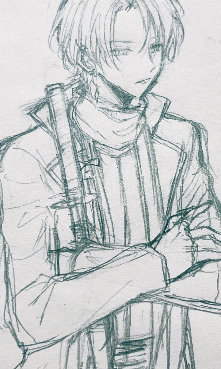 わたしこの下描きのきよみつ、本に入れたっけ、?わたしの分がないからわからん、入れたかもしれない。それにしても字が汚いなっ…… 