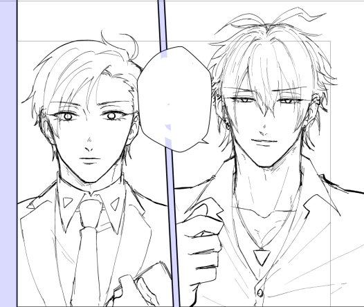 描き分け頑張りたいな～という🐴と🐰 