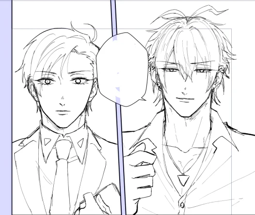 描き分け頑張りたいな～という🐴と🐰 