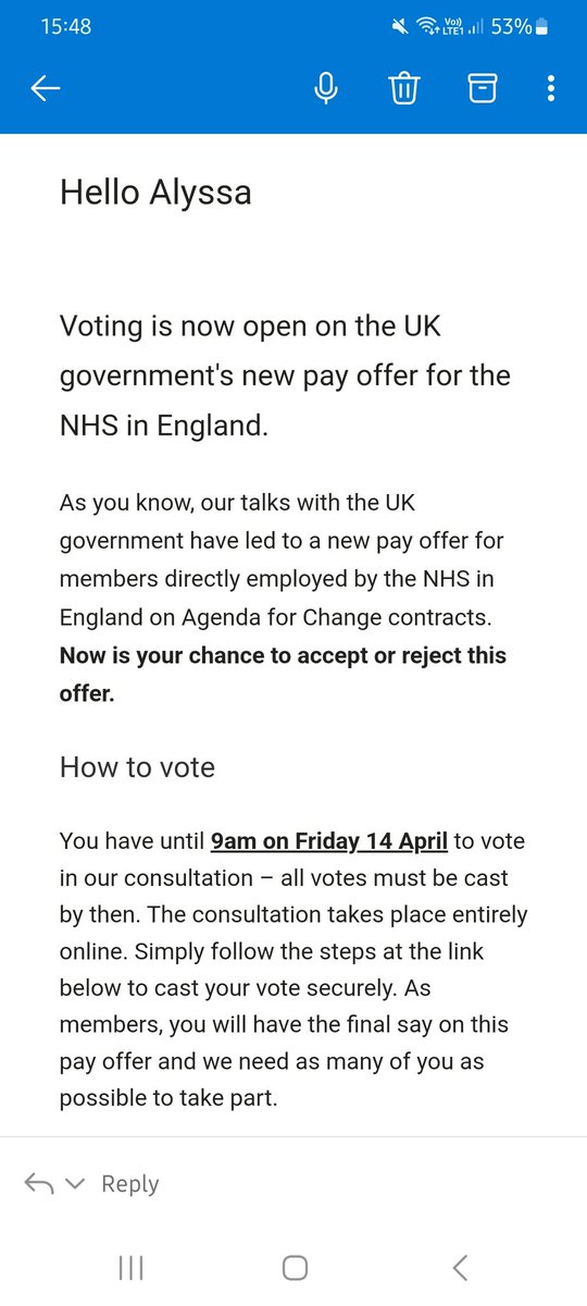 AlyssaRespNurse's tweet photo. Ah decisions! Decisions! Read the proposals twice, been thinking about it for days. To accept or reject?! #RCN #nurseengland #nursepay #FairPayForNursing https://t.co/8P9OtGrXZX
