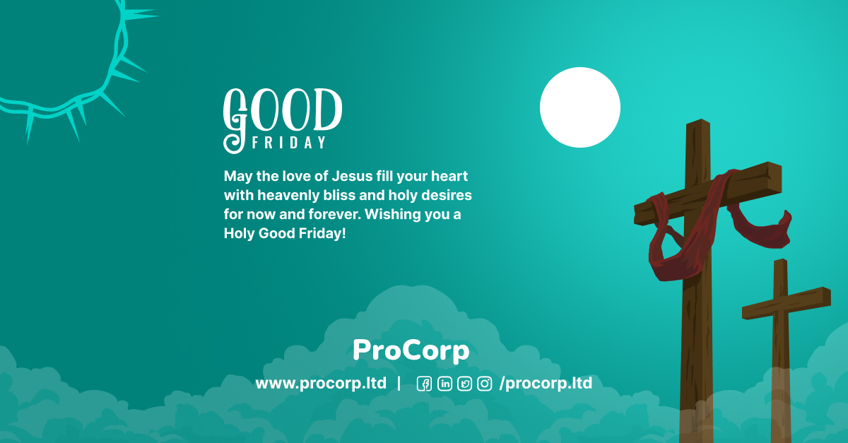 ProCorpLTD's tweet photo. Happy Good Friday! May God turn this Good Friday into a blissful beginning of your life and fill it with goodness on this holy day.

#goodfriday #happygoodfriday #happygoodfriday✝️ #goodfriday2023 #happygoodfriday2023 #procorp #procorpLTD #happygoodfriday🙏 https://t.co/rH0ujL91uC