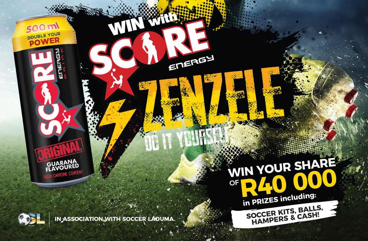 Soccer_Laduma's tweet photo. Awesome prizes up for grabs with SCORE ENERGY DRINK and Soccer Laduma!🤩

#WinWithScore #Zenzele
@drinkscore

Check out how you can enter👉
https://t.co/ox6xMBiEFP https://t.co/QfbhR0Nl2c