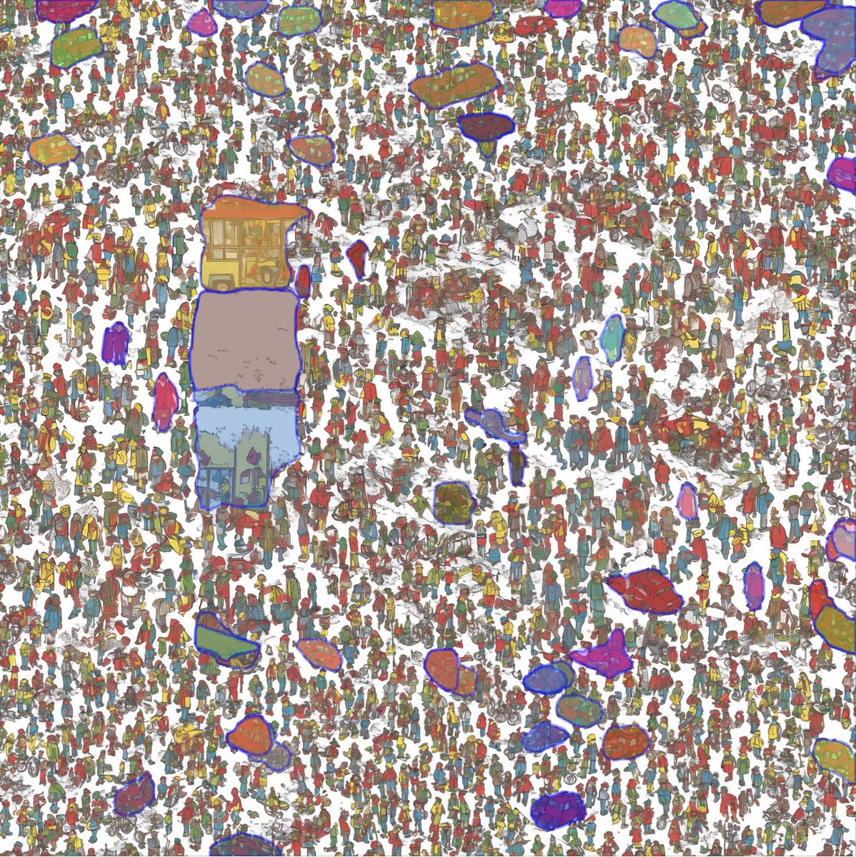 SAM is super impressive! 🤩

Unfortunately, it still couldn't help me find Waldo yet. I can still keep my job as a cool dad!

segment-anything.com/demo