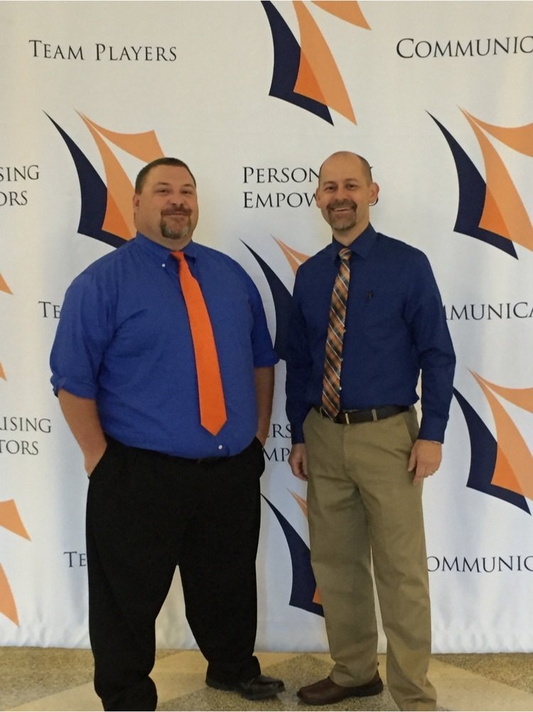 GCMSCougars's tweet photo. GCMS is so fortunate to have our wonderful assistant principals Dave Morgan and LeaAnn Frank! On #APWeek2023 we recognize their tireless commitment and outstanding service to GCMS! https://t.co/MWEAEPWfZi