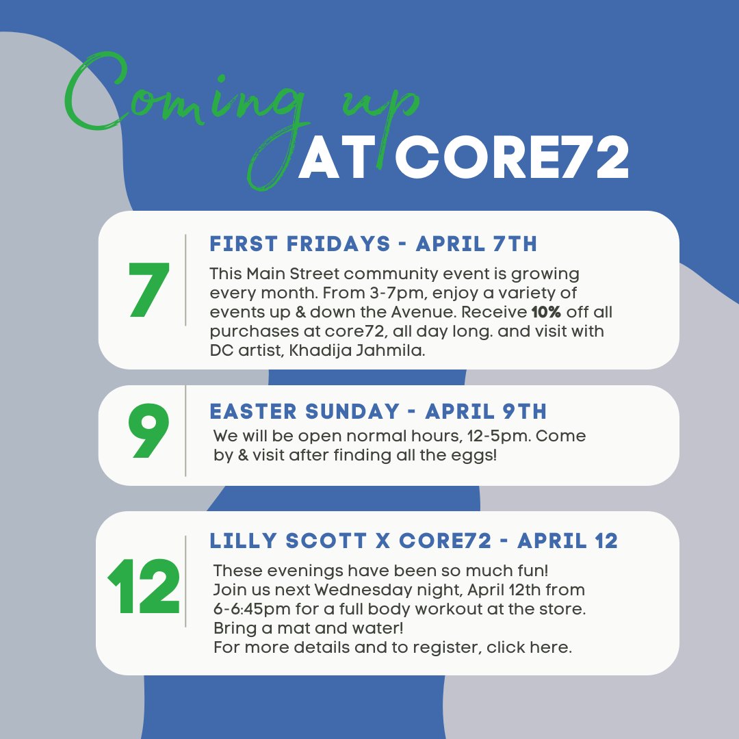 Coming up at Core72 🌸 - mailchi.mp/core72dc/comin…
