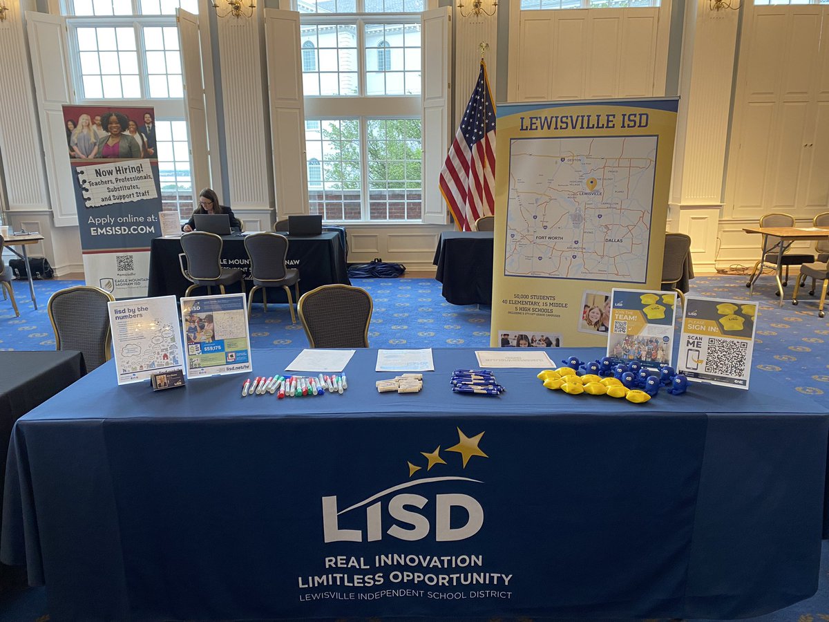 It’s an honor to represent #OneLISD at the <a href="/DBUPatriots/">Dallas Baptist University</a> College of Education job fair. Excited to scout out the best and brightest educators to serve our <a href="/LewisvilleISD/">Lewisville ISD</a> students!