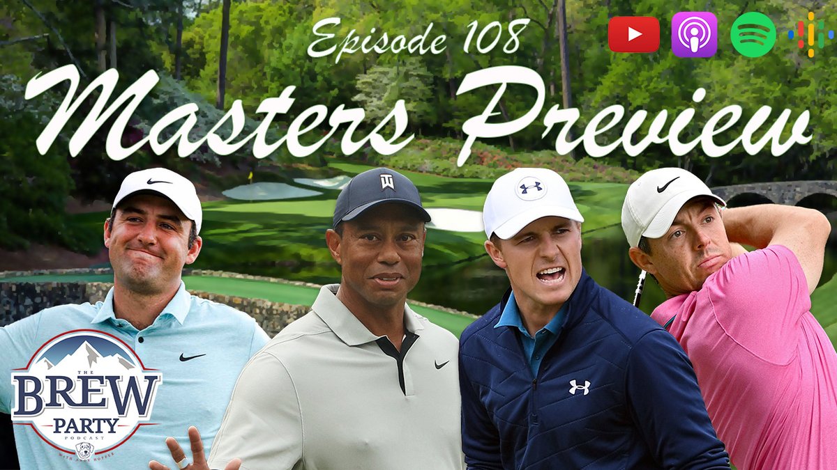 TheBrewParty's tweet photo. Our Masters Preview feat. @lucas_wilson04 and @_GrantBaker is LIVE NOW!! Tune in for our best bets for all of this weekend's golf action.

Watch: https://t.co/zfcBNhpNoJ

#Masters #TheMasters #PodNation #Podcasts #SportsBetting #GamblingTwitter #Golf #PGA #LIV https://t.co/4qNHw4Ocya