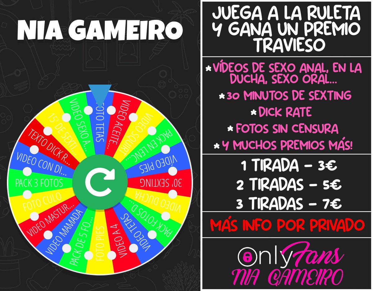 ⚠️¡NUEVA DINÁMICA EN MI PERFIL GRATUITO DE ONLYFANS!⚠️

✅ Gana fantásticos premios fácilmente. 
👉🏽 Mándame un privado si quieres participar por Twitter. (VERSE O PAYPAL)
✉️ Se envía vídeo para corroborar el premio obtenido.

 🤞🏽 MUCHA SUERTE A TODOS 😊