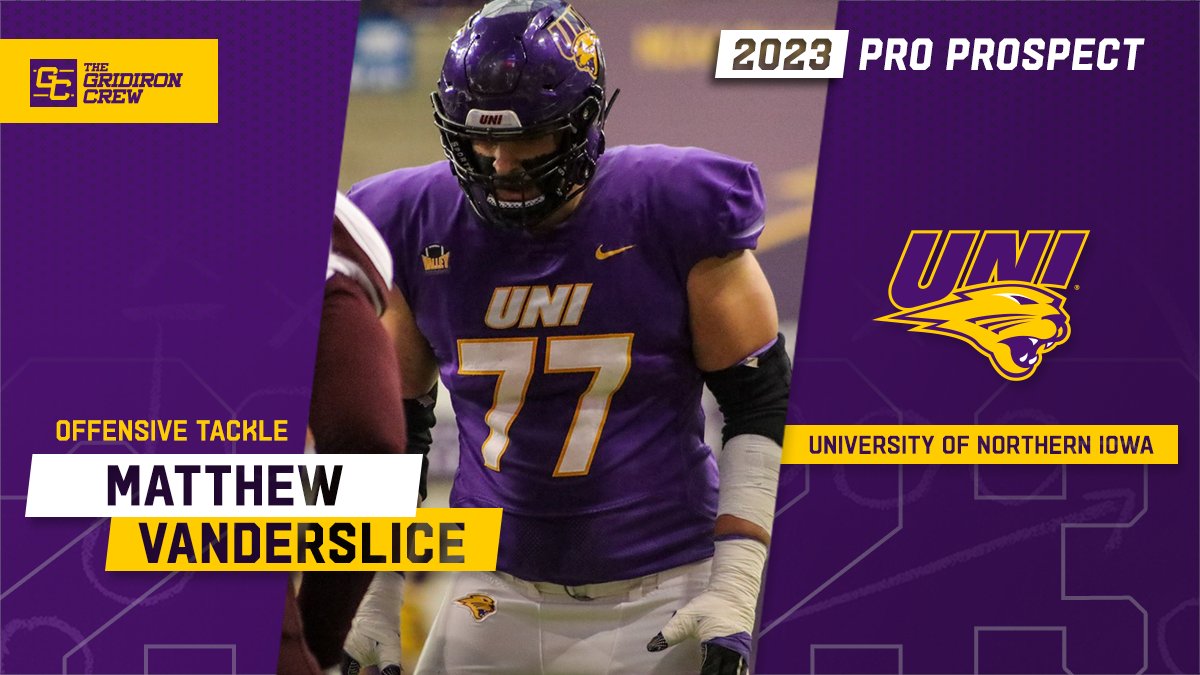Gridiron_Crew's tweet photo. ⚠️ Attention Pro Scouts, Coaches, and GMs ⚠️

You need to look at 2023 Pro Prospect, Matthew Vanderslice @Vslice23, an OT from @UNIFootball

#2023ProProspect #DraftTwitter #NFLDraft #CFL #XFL #USFL #ProFootball 🏈

👀 See our Interview: https://t.co/9knh4pdGFM https://t.co/uC70OKugON