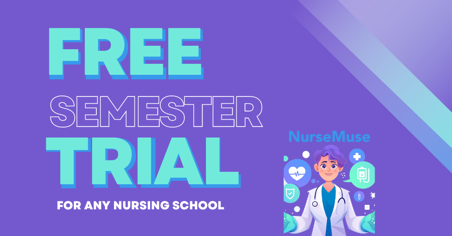 Nurse_Muse's tweet photo. NurseMuse is an easy-to-use web-based platform intended to be part of the curriculum. 

We are offering this online tool for FREE for 1-Semester to ANY Nursing School that wants a trial!

#StudyGram #StudentNurseLife 

Email catherine@nursemuse.com to learn more. https://t.co/H46fXUv32V