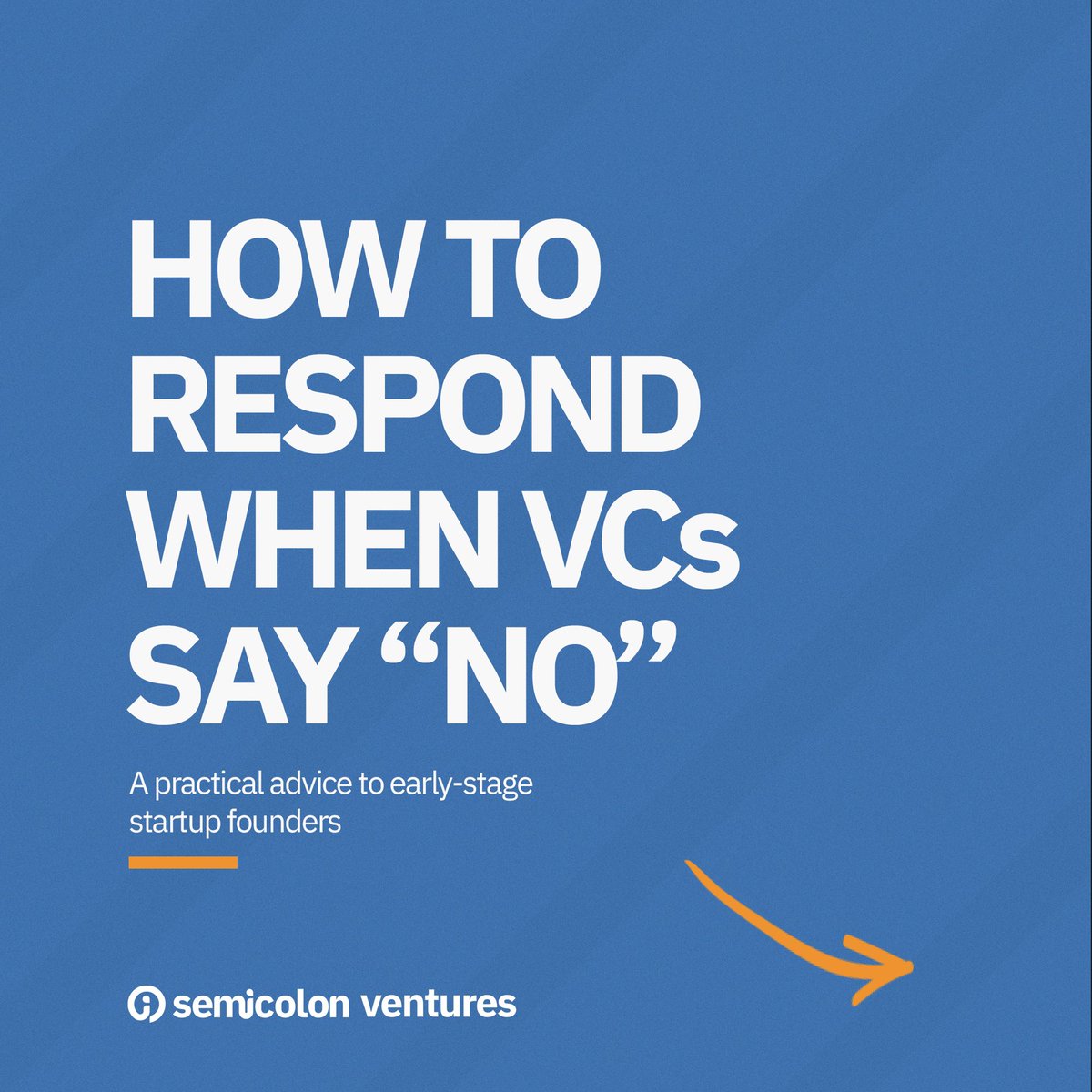 semicolonven's tweet photo. Fundraising for your startup or idea can be brutal. It is often stressful because you seek buy-ins from investors for your startup or idea. What happens when it does not go as planned?

How do you respond to VCs after a failed pitch? https://t.co/RROV5O9jR1
