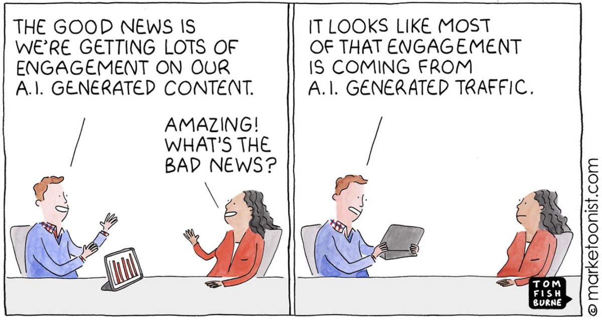 KornHynes's tweet photo. Aren't we overreacting to AI anxiety?

AI could save us money and time but human empathy and creativity are not in danger (or at least for now!) https://t.co/i91sjATNCA