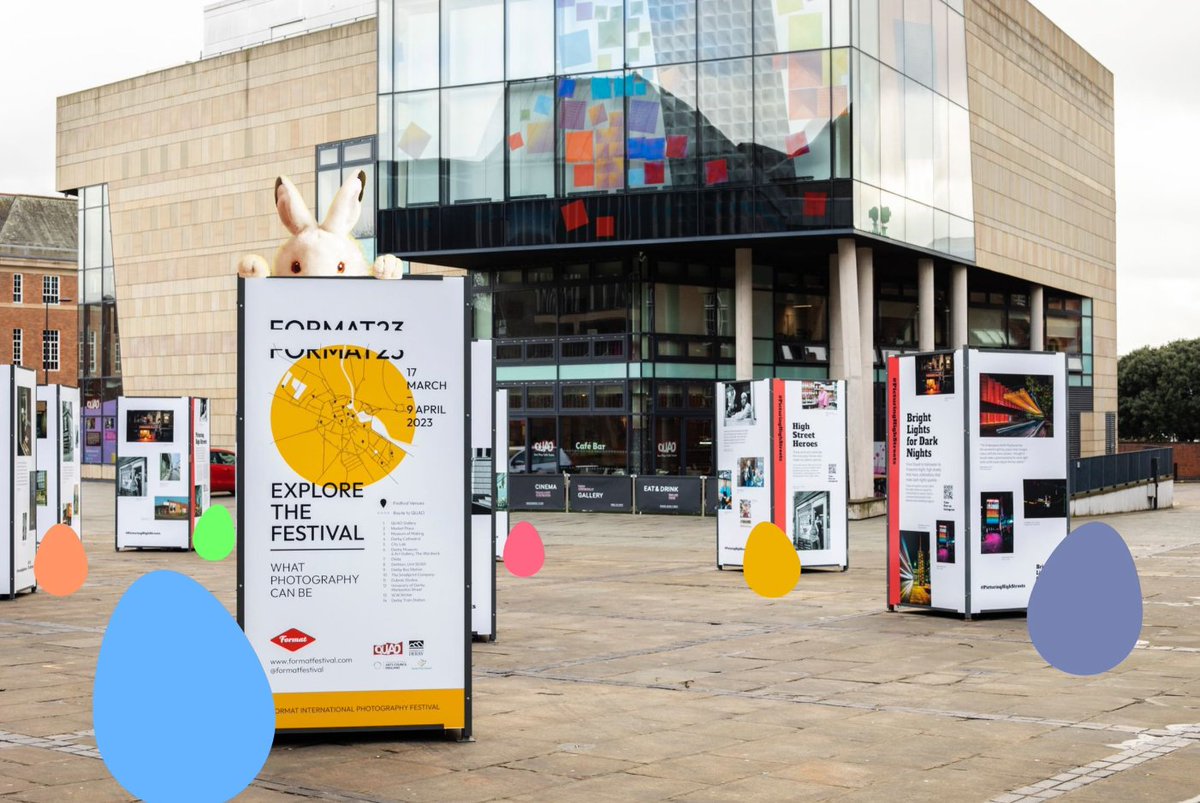 formatfestival's tweet photo. 🐰🥚The FORMAT23 Family Easter Trail is happening this weekend!
📍QUAD and other FORMAT23 venues
📅10am-4pm on 7th, 8th and 9th April 2023
No booking required – suitable for all ages.
Head to our website for full information about the event.
#FORMAT23 #FORMATFestival https://t.co/wEqU5rA38z