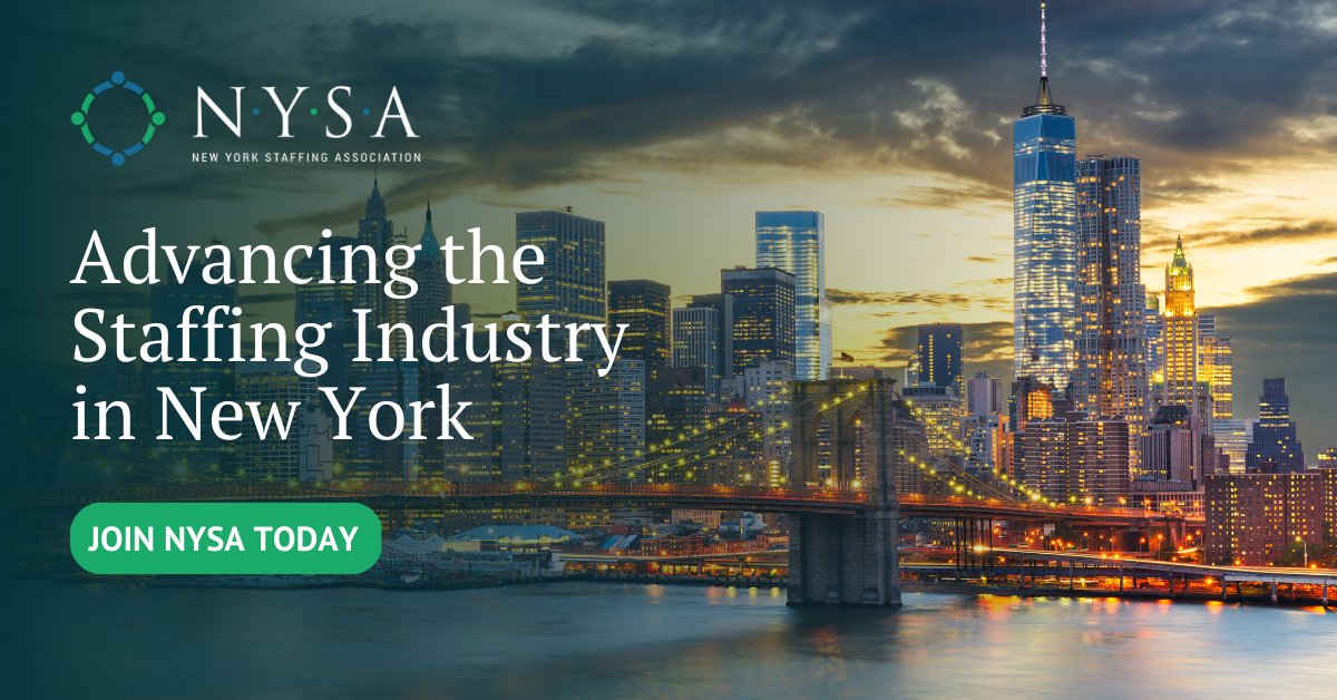 Be a part of the voice that promotes the interests of the staffing industry in NY. The New York Staffing Association (#NYSA) is a non-profit org dedicated to legal and legislative advocacy, education, and high standards of ethical conduct. Join today: ow.ly/kPGn50NsFoR