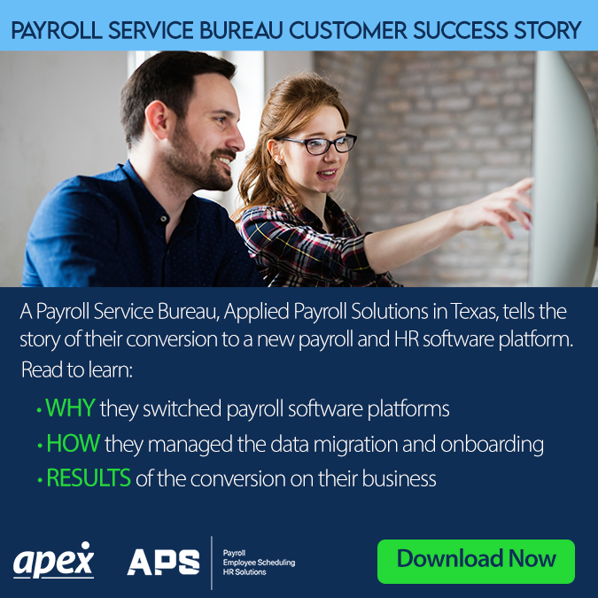 Read how Payroll Service Bureau made a software platform change that has made ALL the difference in staff workload, customer satisfaction and the growth of their business. 
hubs.ly/Q01KxZMV0