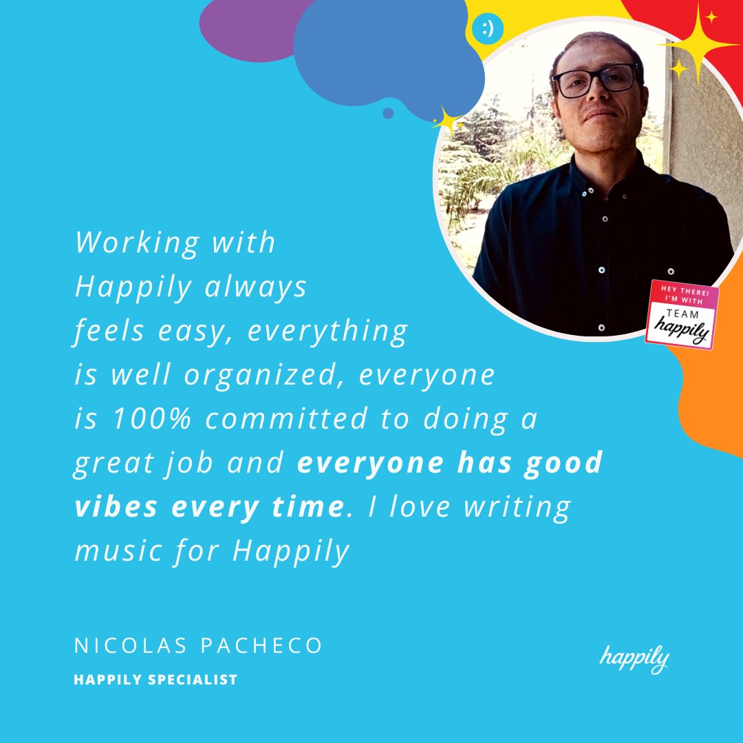 teamhappily's tweet photo. Thanks, Nicolas! 🎼☺️✨

We are constantly looking for event freelancers across our 5 Studios; Broadcast, Creative, Experiential, Web and Strategy. Create your free profile today to be sent gig alerts that match your skills and experiences.   

💻  https://t.co/wkFQERd4oA https://t.co/Mfg2I2trfs