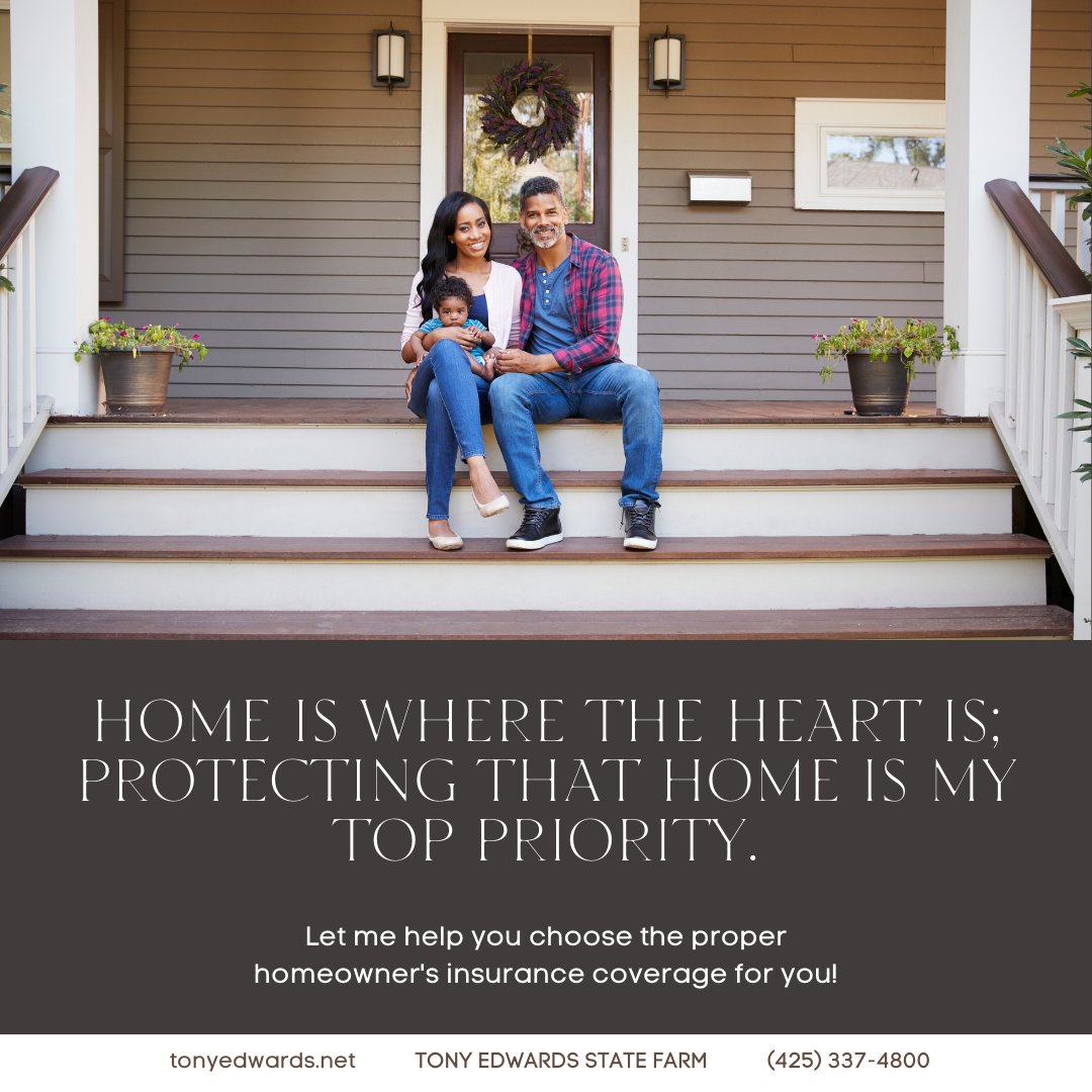 EdwardsInsure's tweet image. As an agent, I understand that your home is not just a house—it's where memories are made and cherished. Let me help you determine the perfect #homeownersinsurance coverage to protect what matters most. #TonyEdwardsStateFarm #insuranceneeds