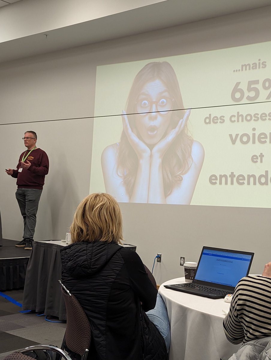 Pour en finir avec la mort par PowerPoint, atelier #Aquops présenté par <a href="/YannickLangloi9/">Yannick Langlois</a> , dynamique, drôle, efficace. J'ai ADORÉ ❤️