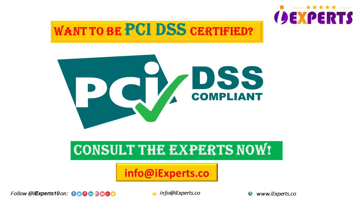 iExperts10's tweet photo. Wants to be a #PCIDSS Certified? 🤔

🔥🔥 Consult the Experts Now: info@iexperts.co

Your way to the COMPLIANCE ✅

#PCIDSS #pcicompliance #compliance #cybersecurity https://t.co/Qcf4wk3YFr