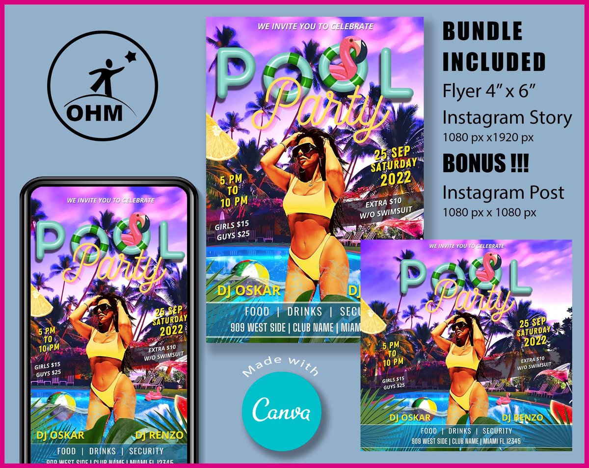 ohmgraphics1111's tweet photo. Pool Party Flyer, Editable Pool Party Invitation, Summer Party Invite, Instant Download Flyer, Day Party, Pool Diy, Flyer Bundle https://t.co/fA9xyRkOtc #eventflyer#template #wetnwild #clubpartyflyer #nighteventparty #poolpartyflyer #ninetyparty https://t.co/33WDK6AGhg