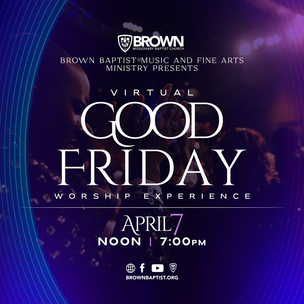 It's Resurrection Weekend and we invite you to celebrate with us in worship! ✝️ Join the BMBC Music Ministry virtually for our Good Friday Worship Experience! 🎵

#BrownBaptist #YearofHousing #MusicMinistry #GoodFriday #Easter #Music #Resurrection #HeIsARisen #GospelMusic