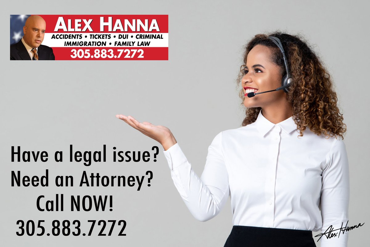 AlexHannaLawyer's tweet photo. #AlexHannaMiami #AlexHannaLaw #AlexHanna #Accidents #Tickets #DUI #Criminal #Immigration #FamilyLaw #FREEConsultation #ConsultaGRATIS #MiamiTicket #FloridaDUI  #MiamiFREEConsultation #MiamiCriminal #FloridaImmigration #Miami https://t.co/KLme58pXMM