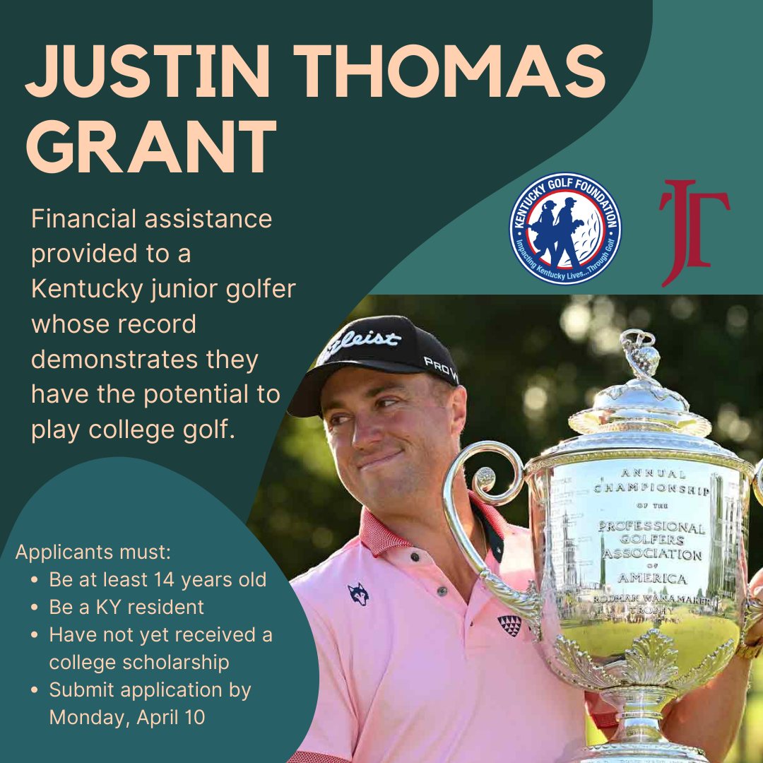 Weekend plans: 

1) Watch The Masters
2) Play in our tournaments at Juniper Hill or Kearney Hill
3) Fill out and submit applications for the Gay Brewer, Jr. and Justin Thomas Grants

The applications are due on Monday! Apply here: ow.ly/Ph0750NCce7